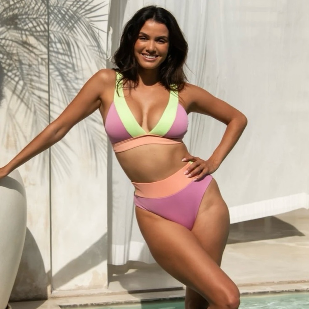 Infamous Swim Sunset Horizon Lola Bikini Top & Ginger Bikini Bottom Bikini Set